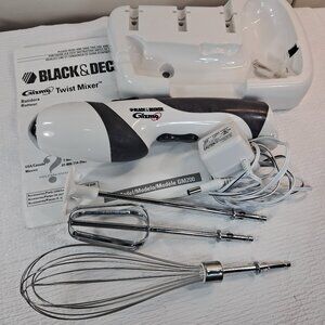Black & Decker Gizmo Twist Hand Mixer w/ Charger 3 Attachments mount cordless